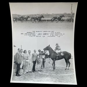 Vintage 1970 Aqueduct Horse Racing Photo Jai-Devi Women’s American Org Winner